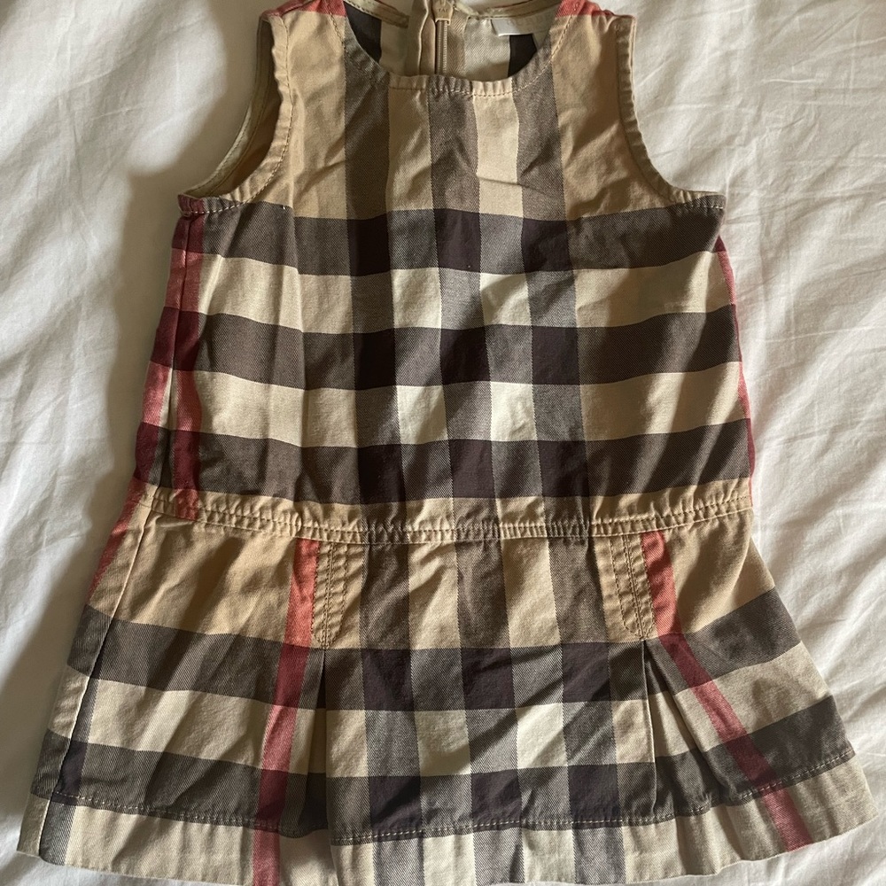 Burberry Girls Check sleeveless dress 12 month